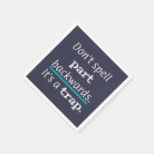 Pun Part Backwards Funny Vater Joke English Teache Serviette (Ecke)