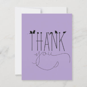Pun Spaß Cat Vielen Dank Nachricht Wordplay Spaß Postkarte