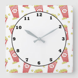 Pun Theatre popcorn Hausdekor Uhr