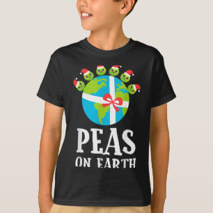 Pun Weihnachts Sprüche Erbsen Auf Erden Lustiger X T-Shirt