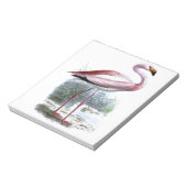 Puna Flamingo Vintag Illustration Notizblock (Rotiert)
