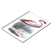 Puna Flamingo Vintag Illustration Notizblock (Linke Seite)