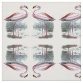 Puna Flamingo Vintag Illustration Stoff (Muster)