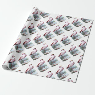Puna-Flamingo-Vintage-Illustration Geschenkpapier