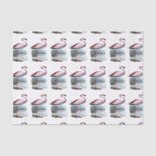 Puna-Flamingo-Vintage-Illustration Seidenpapier