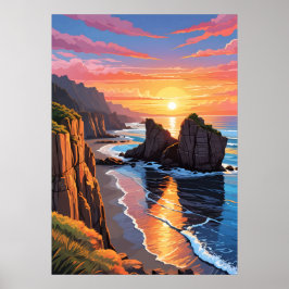 Punakaiki Pancake Rocks Poster