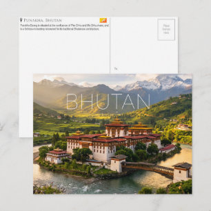 Punakha, Bhutan Reise-Ansichtskarte Postkarte