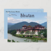 Punakha Dzong Bhutan Postkarte (Vorne/Hinten)