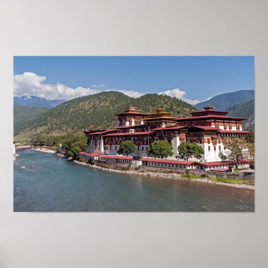 Punakha Dzong in Bhutan Poster (Vorne)
