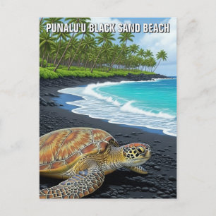 Punaluʻu Big Island Hawaii Reise Postkarte