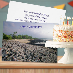 Punaluʻu Schwarzsandstrand Hawaii Geburtstag
