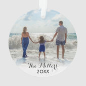 Punalu'u Beach Hawaii 2 Foto + Reisjahr Ornament (Rückseite)