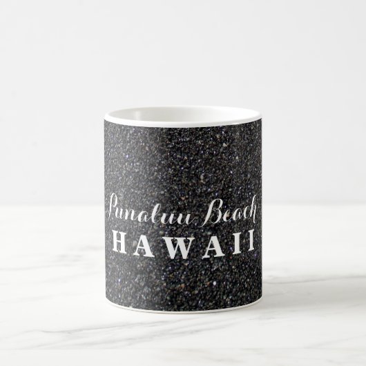Punalu'u Beach Hawaii - Black Sand Beach Foto Kaffeetasse (Mittel)