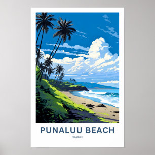 Punaluu Beach Hawaii Travel Print Poster