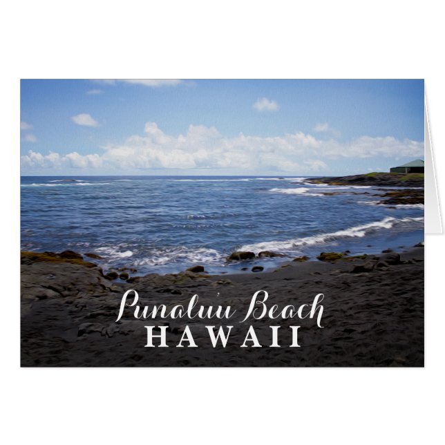 Punalu'u Black Sand Beach Hawaii (Vorderseite (Horizontal))