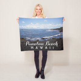 Punalu'u Black Sand Beach Hawaii Fleecedecke