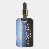 Punalu'u Black Sand Beach Hawaii Gepäckanhänger (Vorderseite vertikal)