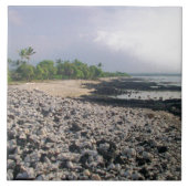 Punaluu Black Sand Beach Hawaii Große Insel Fliese (Vorderseite)