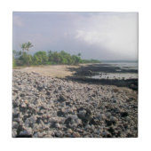 Punaluu Black Sand Beach Hawaii Große Insel Fliese (Vorderseite)