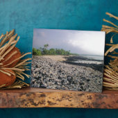 Punaluu Black Sand Beach Hawaii Große Insel Fotoplatte (Seite)