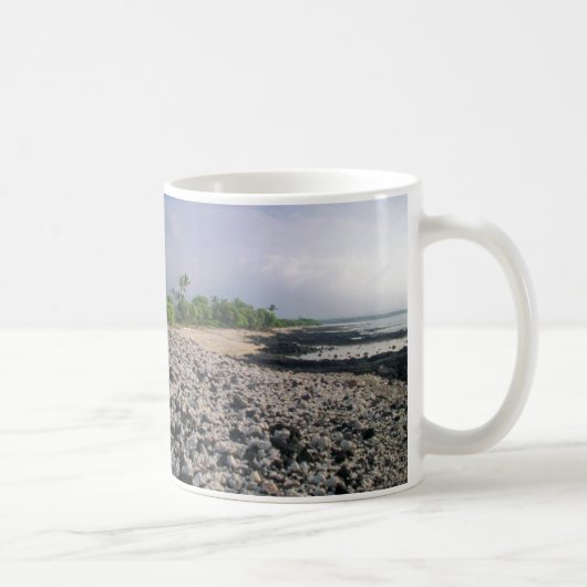 Punaluu Black Sand Beach Hawaii Große Insel Kaffeetasse (Rechts)