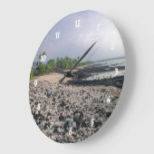 Punaluu Black Sand Beach Hawaii Große Insel Wanduhr (Winkel)