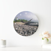 Punaluu Black Sand Beach Hawaii Große Insel Wanduhr (Zuhause)