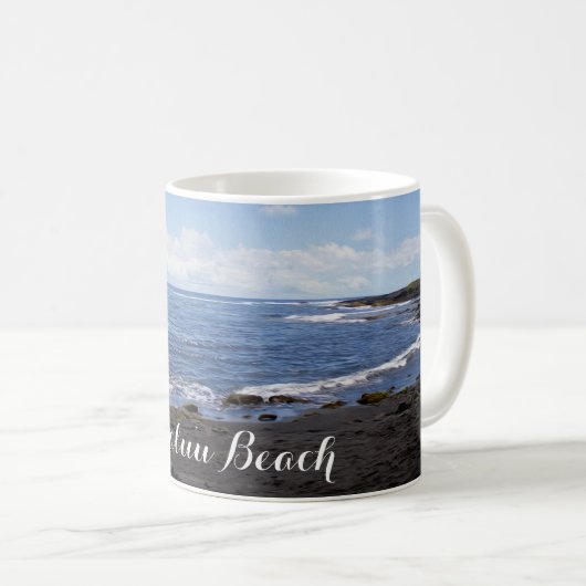 Punalu'u Black Sand Beach Hawaii Kaffeetasse (VorderseiteRechts)