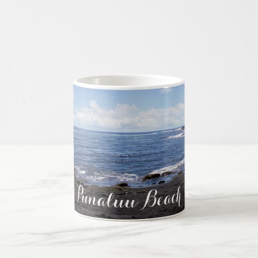 Punalu'u Black Sand Beach Hawaii Kaffeetasse (Mittel)