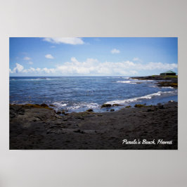 Punalu'u Black Sand Beach Hawaii Poster
