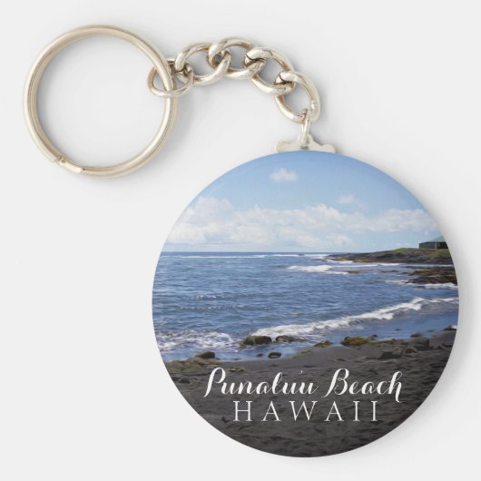 Punalu'u Black Sand Beach Hawaii Schlüsselanhänger (Vorne)