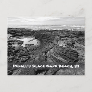 Punalu'u Black Sand Beach, HI Postkarte
