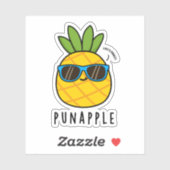 Punaple Funny Fruit Ananas Pun Aufkleber (Blatt)