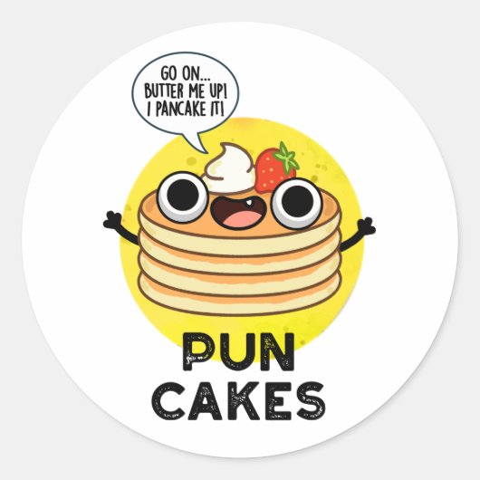 Puncakes Funny Pancake Pub Runder Aufkleber (Vorderseite)