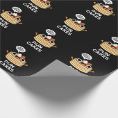 Puncakes Funny Pancake Pun Dark BG Geschenkpapier (Ecke)