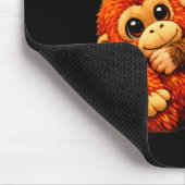 Punch-Affe mit Teddybär kuschelnd Internet-Mem Mousepad (Ecke)