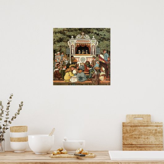 Punch and Judy Puppet Show" Poster (Küche)