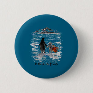 Punch Baby-Affe trifft nihilistischen Pinguin e Me Button