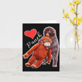 Punch Baby-Affen-Meme Karte (Gelbe Blume)