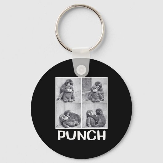 Punch Baby-Affen-Meme Schlüsselanhänger (Vorderseite)
