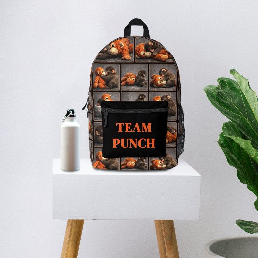 Punch Baby Monkey Bedruckter Rucksack