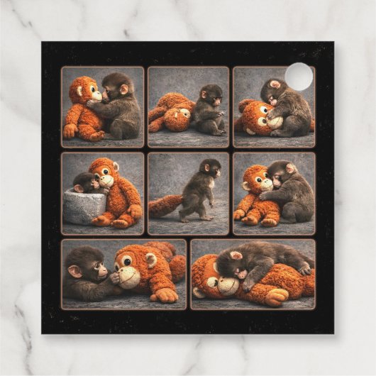 Punch Baby Monkey Geschenkanhänger (Rückseite)