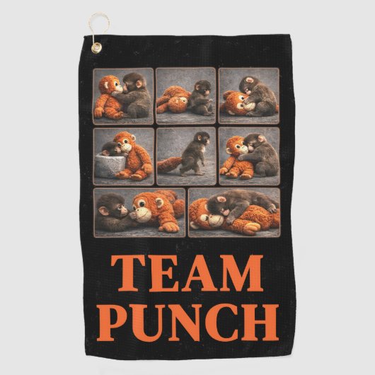 Punch Baby Monkey Golfhandtuch (Vorderseite)