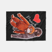 Punch baby monkey meme  fleecedecke (Vorderseite (Horizontal))