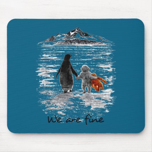 Punch Baby Monkey trifft nihilistischen Pinguin e Mousepad (Vorne)