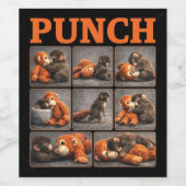 Punch Baby Monkey Weinetikett (Einzelnes Label)