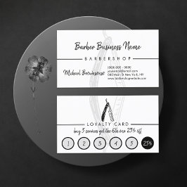 Punch Barber Coiffure Friseursalon Loyalität Visitenkarte