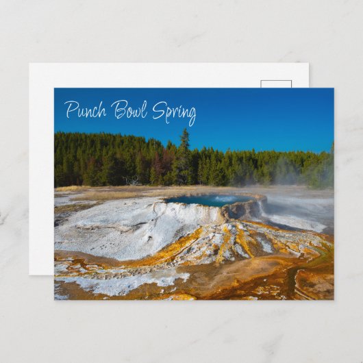 Punch Bowl Spring Yellowstone Nationalpark Postkarte (Vorne/Hinten)