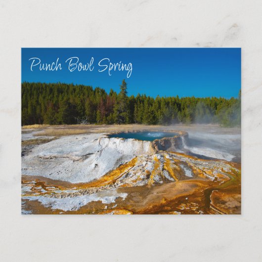 Punch Bowl Spring Yellowstone Nationalpark Postkarte (Vorderseite)