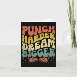 Punch Harder Dream Bigger Boxer Sport Stärke Gy Karte